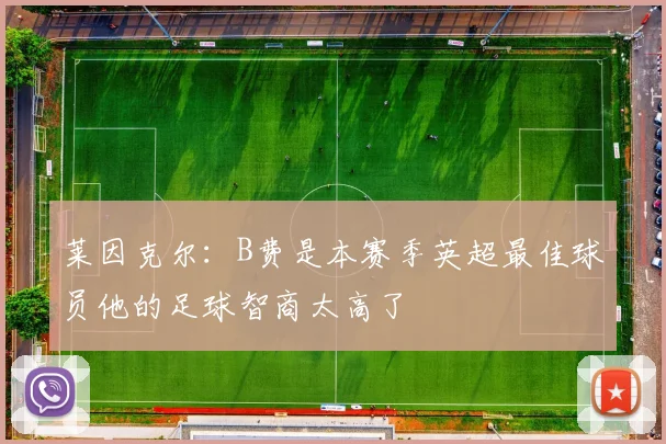 莱因克尔：B费是本赛季英超最佳球员他的足球智商太高了